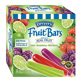 Nestle Outshine fruit bars; strawberry, raspberry, lime, made with real fruit or fruit juice, 12 count Left Picture